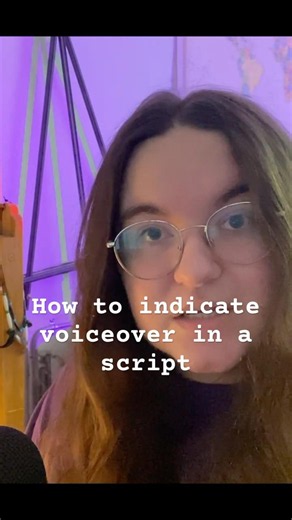 One Way to Indicate Voiceover in a Script