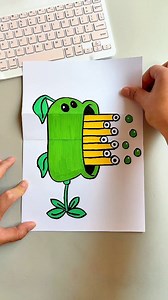 Let's draw the Pea Shooter that children like 🎨🖌️🎭 | Art, Crafts and Journals