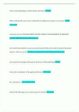 MENDIX QUESTIONS AND ANSWERS ALREADY GRADED A548