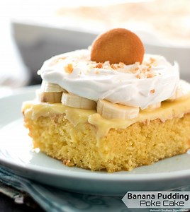 38K views · 211 reactions | This Banana Pudding Poke Cake is a simple to make sweet treat that bakers of all skill levels can make. FULL recipe here: https://www.melissassouthernstylekitchen.com/banana-pudding-poke-cake/ | Melissa's Southern Style Kitchen | Facebook