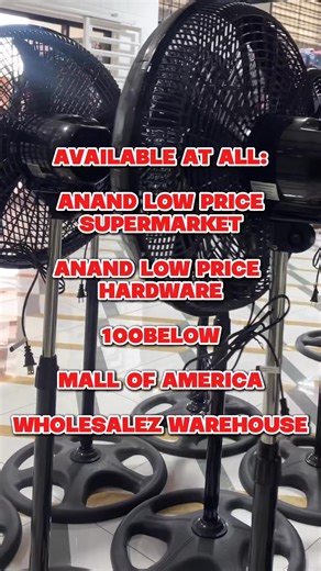 Cool comfort at an even cooler price ❄️💨 Mega Fan Sale to blow you away! 18” High Velocity Fans – just $149.95 🔥 Limited stock – first come, first served! 📍 Anand Low Price Supermarket & Hardware | 100Below | Mall of America | Wholesalez Warehouse Beat the heat with the biggest fan sale in Trinidad! 🌀 | 100 Below