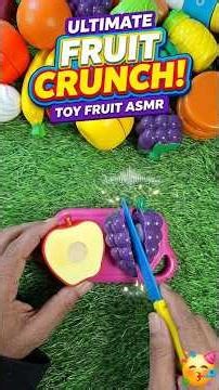 Ultimate ASMR Toy Fruit Slicing: Crunchy Apple & Grapes Velcro Snap! 🍎🍇 #ASMR