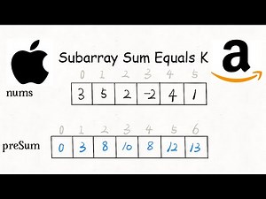Subarray Sum Equals K - LeetCode 560 - Python