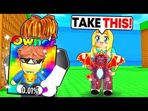 Pretending To Be a NOOB, Then Giving Away OWNER BRAINROTS!