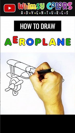 How to draw an Aeroplane for Beginners | Step-by-Step Easy Drawing Tutorials