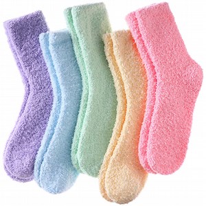 Womens Fuzzy Socks Cozy Fluffy Winter Warm Slipper Socks Microfiber Soft Home Sleeping Socks