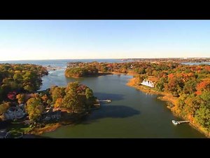 Ring's End Landing - Darien, CT Fall Aerial