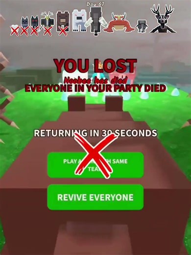 Moving Spike Wall Vs Mob 💀 #99nightintheforest #roblox