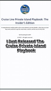 Cruise Line Private Island Secrets They Never Tell You! Just dropped my Cruise Private Island Playbook — and this one’s loaded. I break down exactly how these islands really operate, where the real quiet zones are, how to beat the crowds, what’s worth paying for, and what’s absolutely not. Royal Caribbean, Carnival, Princess, MSC, Norwegian, Disney, Virgin — every major private island decoded. Layouts, money traps, hidden gems, and how to plan the perfect day without wasting a minute (or a dolla