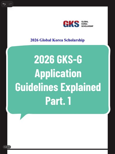 2026 Global Korea Scholarship (GKS-G) Guidelines Explained