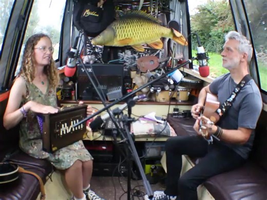 When Mike Turnbull and Kate Hewson came to play for us on the side of the Lancaster Canal they had only been performing as Brier & Bramble for about six months. By day Mike works as a boat builder selling boat kits and Kate is a postie. They live in Holme near Carnforth in Cumbria so it was quite fitting that their second song for us was 'King of Dunmail Raise' which was about the last Monarch of Cumbria. If you'd like to find out more about this lovely pair of Muso's why not take a look at thei