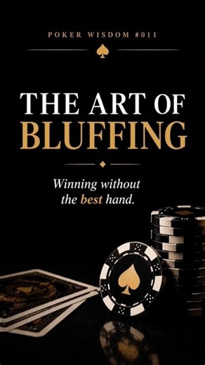 The Art of Bluffing: Bluff Less. Bluff Better. ♠️ | Poker Wisdom #011
