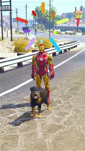 GTA 5: CHOP SAVES IRONMAN FROM THE TIGER IN GTA 5😱🔥#gta5 #gta #trending #viral #shorts