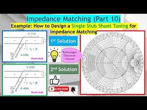 Impedance Matching #10. How to Use Smith Chart to Design a Single Shunt Stub Matching Network.