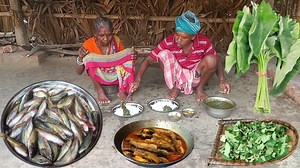 251K views · 5.2K reactions | village cooking mother &son Prepared Kochu Shak Curry &Tangra Fish Curry cooking and eating | Village Foods | Facebook