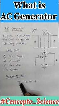 How AC Generator Works Full Concept in 60 seconds #class12 #physics