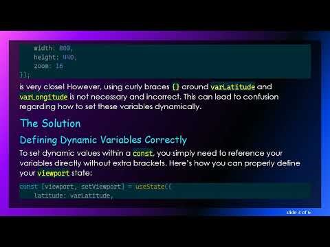 Using Dynamic Variables Inside a const in React's useState Hook