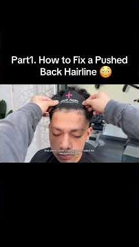 Part1. How to fix a pushed back hairline 🤯 #barber #hairline #lineups