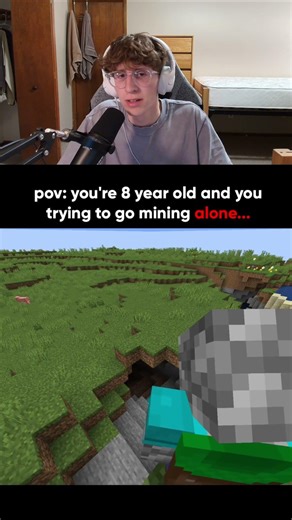 POV: 8 year olds mining #minecraft