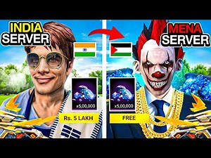 ₹1 Crore India Server VS $100000 MENA Server😮Free Fire ID