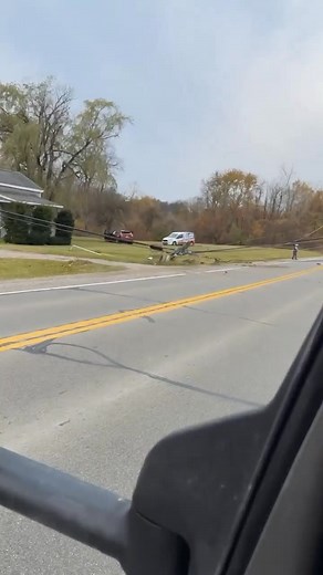 32 Mile Road is currently closed between Henry Ross and Fisher in Washington Township due to down wires. We anticipate the road being closed for 5 hours. Please avoid the area. 🎥credit Troy M. | Macomb County Scanner