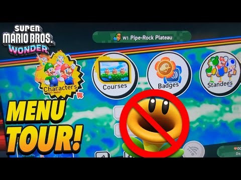 Yes, You Can Mute the Talking Flower! Super Mario Bros Wonder FULL Menu Tour (Player Guide & More!)