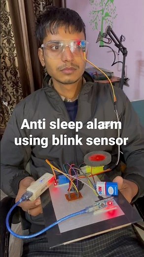 Anti sleep alarm using blink sensor