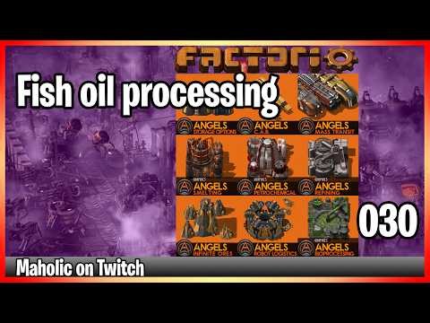⚙️Factorio Angels Yuoki AAI Industry Mods✅🏭➡️Fish oil processing x30