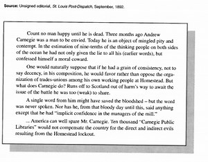 Homestead Steel Mill Strike