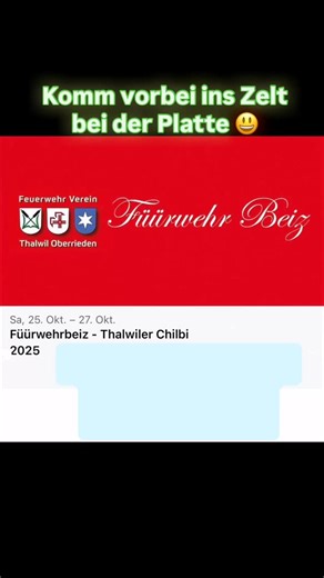 Start ins Chilbi Wochenende in Thalwil! Schaut doch vorbei ins Festzelt von der Feuerwehr Thalwil/Oberrieden und dem Feuerwehrverein und geniesst die feinen TALO Spätzli im trockenen und beheizten Zelt. Kafi, Kuchen, Getränke, alles am Platz bedient! Wir freuen uns auf deinen Besuch! 😃 #chilbi #chilbithalwil #feuerwehr #festzelt #restaurant #bar #pause #essen #znacht #zmittag #zvieri #kuchen #kafi #drinks #getränke #freunde #kollegen #spass #freude #fun #ehrenamtlich #freiwiilig #freiwilligefeu