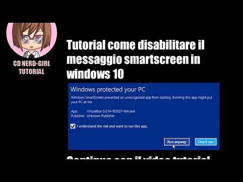 WINDOWS 10 disabilitare smartscreen
