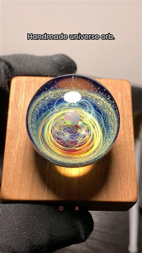 Handmade Glass Orb in Real Room Light
