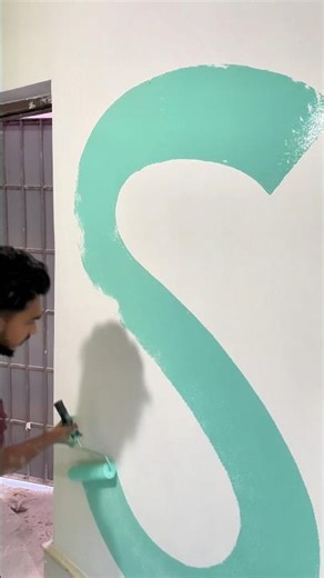 Wall painting color first coat 🏡 #trendingshorts #shorts #art