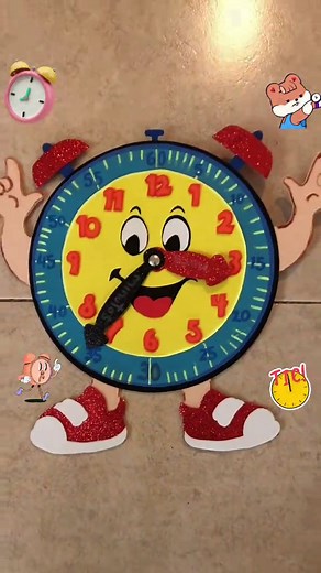 Reloj con Manecillas Movibles para Proyectos Escolares