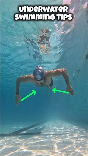Underwater Swimming Tips Under 40 Seconds, Swimming Tips for Beginners 🏊🏻 #swimmingtips #underwater