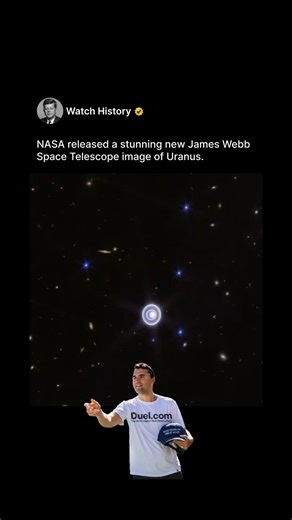 @watchhistory on Instagram: "(205) NASA’s James Webb Space Telescope has unveiled a stunning new image of Uranus, revealing the ice giant in breathtaking detail. The planet glows a vivid, electric blue, with its intricate ring system and previously unseen inner moons sharply defined. This isn't the fuzzy dot of older telescopes; it's a dynamic, complex world brought into crystal-clear focus. The image is a scientific and aesthetic marvel. It reveals atmospheric storms and thermal features, advan