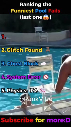 Ranking Pool Fails That Feel Like a Glitch 🌊 (Wait for the last one 💀) #shorts #ranking
