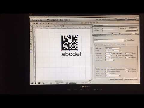 Omron Laser Marking demonstration of Text and 2D Code Marking