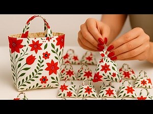 HOW TO SEW MINI GIFT BAGS FOR CHRISTMAS / Sewing Trick for Beginners