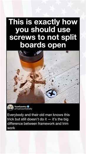 This is exactly how you should use screws to not split boards open