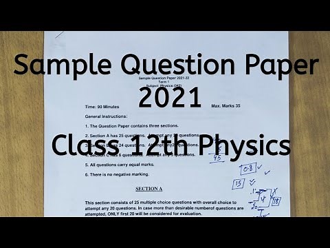 Sample Question Paper 2021, Class 12 Physics