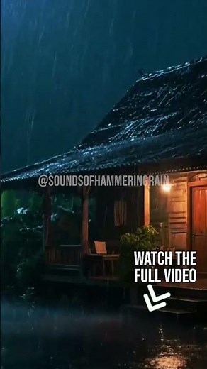 10 Hours Heavy Rain Sounds for Sleeping on Tin Roof with Thunder - Deep Sleep Rain Sounds