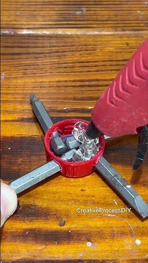 DIY Multi Bit Screwdriver with Bottle Cap #shorts