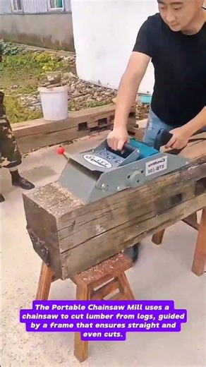 Portable Chainsaw Mill in Action: Cutting Lumber On-Site!