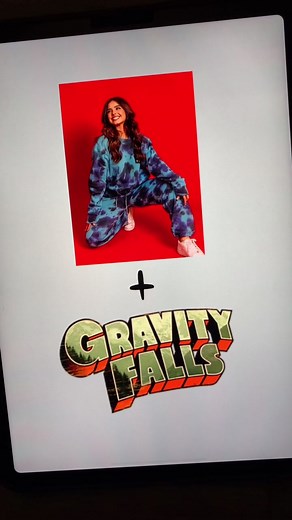 Addison Rae Cartoon Art Style Showcase - Gravity Falls Theme