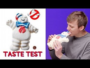 'Ghostbusters' Stay Puft marshmallow man taste test.