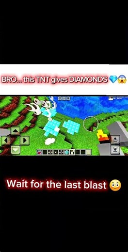 ONE BLAST = FREE DIAMONDS 💣💎 #THIS TNT DROPS DIAMONDS?! 😱💎#minecraft#shorts#minecraftshorts#minecraf