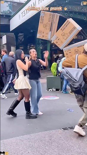 Pretend the box fell over😂🤭😱😳#funny #funnyprank #funnyvideo #prank #fyp