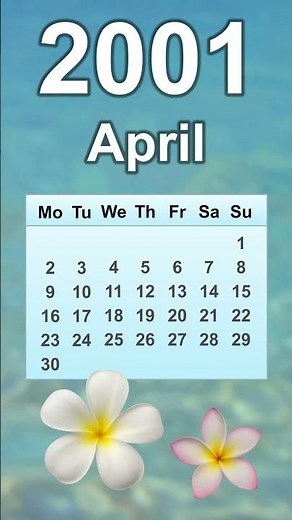 April 2001 Calendar