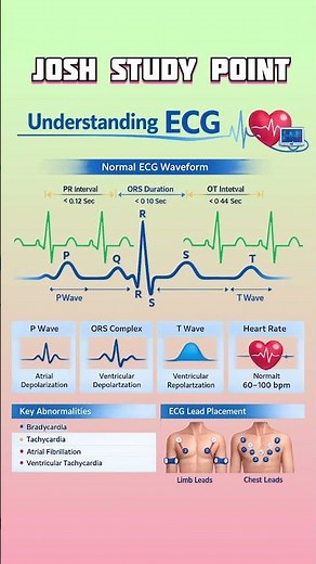 ECG explained clearly with waves, intervals, and clinical meaning.